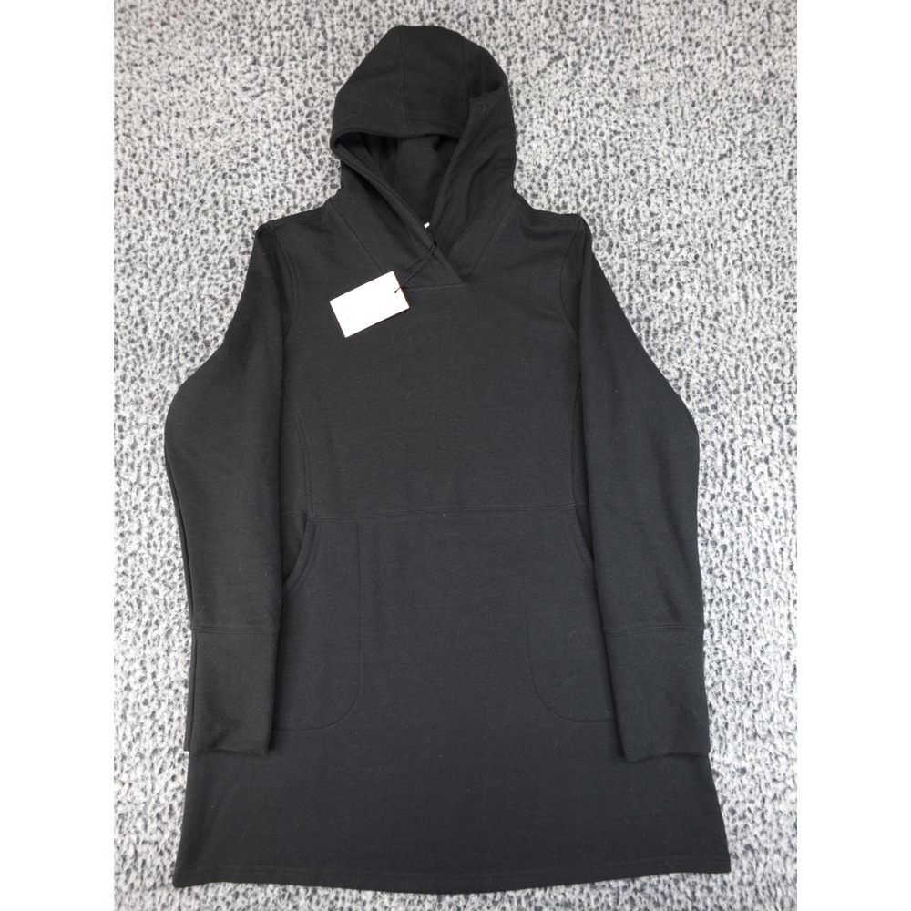 EQL by Kerrits Meek Fleece Hooded Dress Womens Large Black NEW 75208
